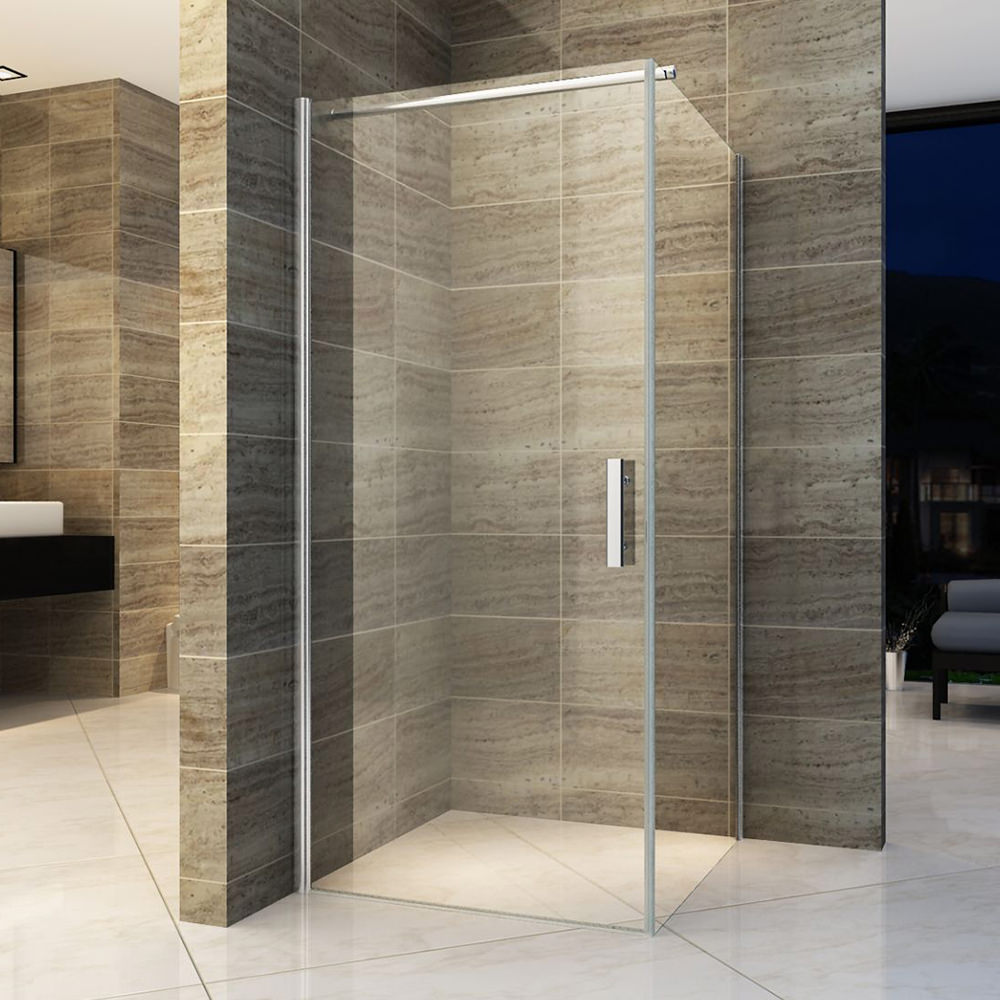 Duschkabine Eckdusche Schwingtür 6mm Klarglas 90x90x190cm - Aloni
