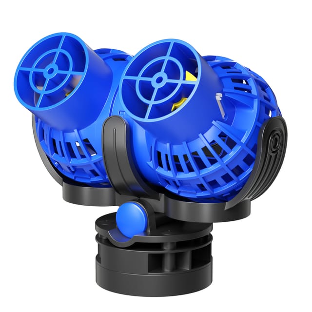 JVP-232 Strömungspumpe 15000 l/h 26 w Aquarium Pumpe mit 2 schwenkbaren Düsen, Magnethalter zur einfachen Befestigung und Durchflussregler - Sunsun