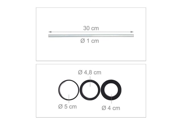 Bodenhülse Sonnenschirm, Bodendübel zum Eindrehen, Adapter 40-52 mm, Kunststoff, Sonnenschirm Bohrer, schwarz - Relaxdays