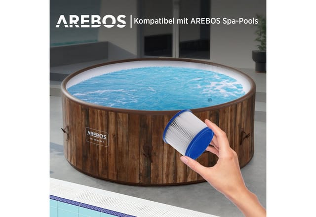Filter Ersatz Filterkartuschen für Spa Pool Whirlpool 6 stück - Arebos