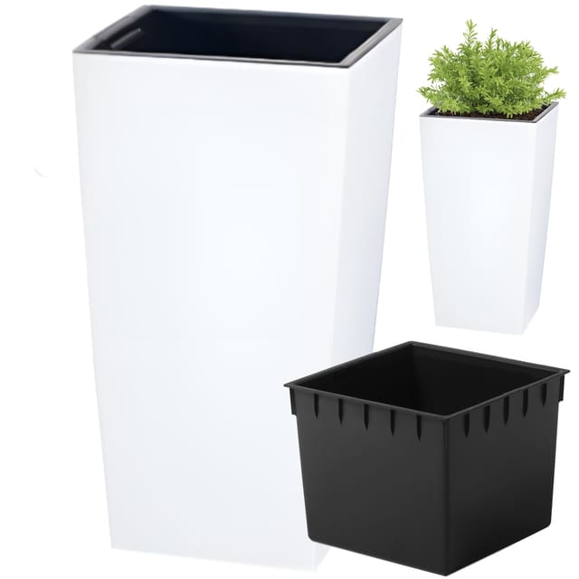 Prosperplast Blumentopf URBI SQUARE Weiß 19,5 cm