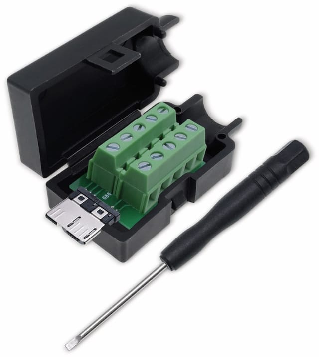 2001C212, USB-Modular-Set, usb 3.0 - Micro b, Stecker, Einbau horizontal, Polzahl 10 - Quadrios