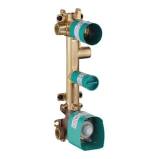 Grundkörper für Thermostatmodul Unterputz 38 x 12 für 3 - Hansgrohe