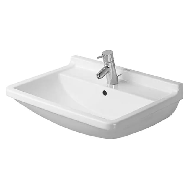 Duravit - Waschtisch Starck 3 65cm, 1 Hahnloch, 0300650000