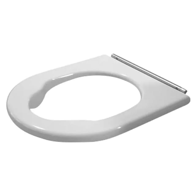 Starck 3 WC-Sitzring, Weiß Hochglanz, 404x46x350mm, Winkelpuffer, durchgehende Scharnierwelle, Edelstahl-Scharniere - Duravit