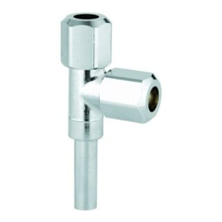 Original was T-Abzweigstück Eggemann, dn 10, für Eckventile, Quetschverschraubung d. 10mm, Chrom - Grohe