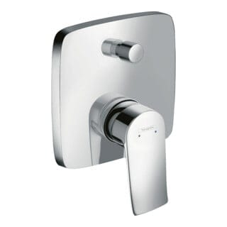 Metris Wannenmischer Unterputz Fertigset eckig Chrom mit Sicherungskombination - Hansgrohe