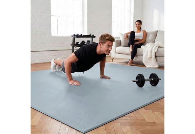 54 Puzzlematten Bodenschutz Fitness - 30x30 Grau - Sport Bodenmatte Home Gym