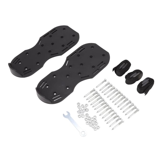 Garten-Vertikutierschuhe – Universeller Bodenbelüfter mit Spikes für Rasen und Terrasse – Verstellbare Größe, 29,5 cm, 26 Spikes, 677 g