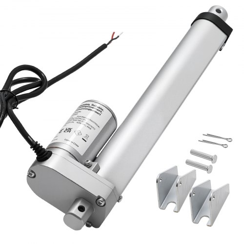 Vevor 12-v-linearantrieb, 203,2mm Linearmotor Mit 15 Mm/s, 1000 N Linear Actuator, Lineartechnik-aktuatoren Mit Ip54-schutz & Montagehalterung Für Hubschreibtische, Liegestühle, Fenstertüröffner