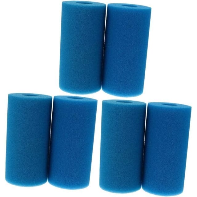 6-teiliges Set: Schaumstofffilter Für Schwimmbecken, Poolpumpenfilter, Schaumstoffschwamm Für Schwimmbeckenfilter, Reinigungsschwamm Für Schwimmbeckenfilter, Waschbare Schwammsäule