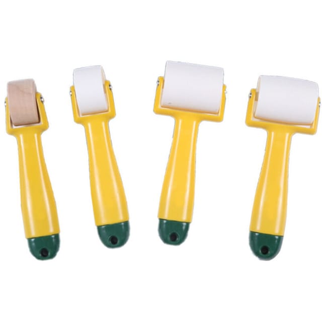 4-teiliges Set aus Putzwalzen, Handdruckwalzen, Kunststoffwalzen, für Tapeten, Nähen und Dekorationsarbeiten