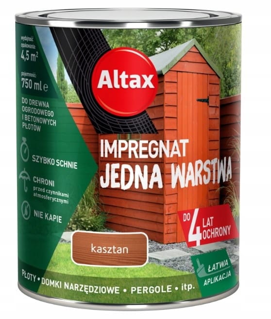 Einschicht-Imprägnierung für Holz und Beton, Kastanie, 0,75l
