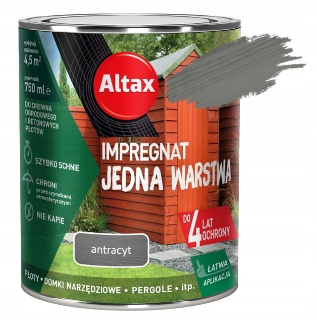 Einschicht-Imprägnierung für Holz und Beton, anthrazit, 0,75l