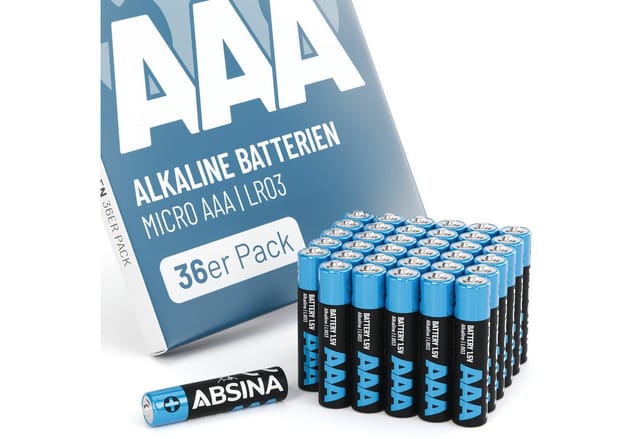 Absina Micro (AAA)-Batterie Alkali-Mangan 1000 mAh 1.5 V 36 St.
