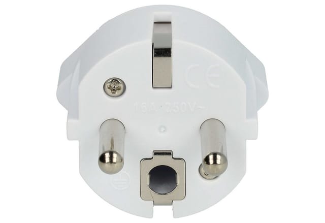 Vhbw - Reisestecker Adapter Typ j, sn 441011 (Euro-Stecker auf Schweizer-Buchse / ch Stecksystem) - Reiseadapter, Weiß, Max. 250 v / 2500 w