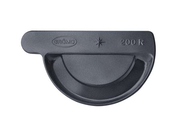 Gromo - grömo alustar Steckrinnenboden Anthrazit halbrund rechts 250, tx (strukturiert), 88441