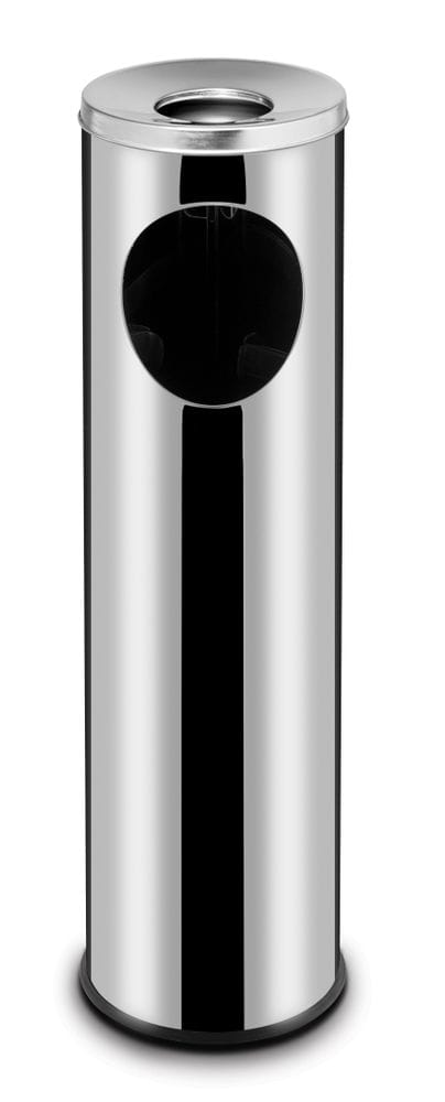 Hendi Mülleimer Standmodell mit Aschenbecher, 15L, ⌀200x(H)700mm