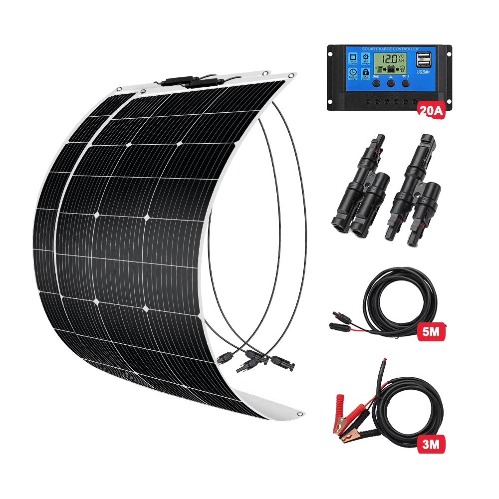 Solarmodul, Flexibles Design, Effiziente Energieerzeugung, 195-w-solarmodul-set