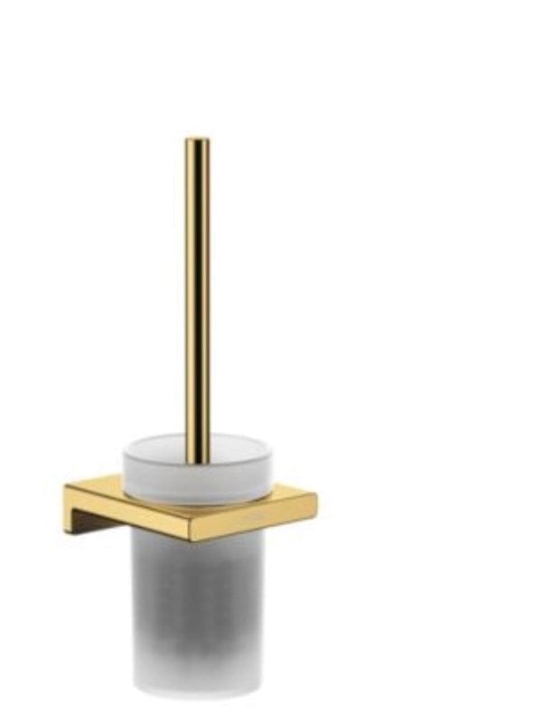 AddStoris - Bürstenhalter Wandmontage, Glas matt/polierte Goldoptik 41752990 - Hansgrohe