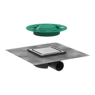 Hansgrohe - RainDrain Spot - Punktablauf mit Rost 15x15 cm, für Pflaster, Edelstahl gebürstet 56055800