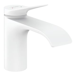 Hansgrohe - Vivenis - Waschtischarmatur 80, mit Ablaufgarnitur, EcoSmart, weiß matt 75010700