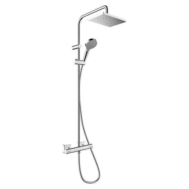 Vernis Shape - Duschset Showepipe 230 mit Thermostat, EcoSmart, verchromt 26097000 - Hansgrohe
