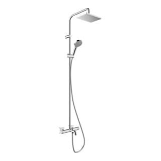 Hansgrohe Vernis Shape - Duschset Showepipe 230 mit Badewannen-Thermostat, verchromt 26284000
