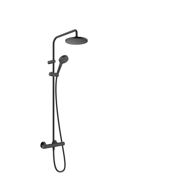 Vernis Blend - Duschset Showepipe 200 mit Thermostat, schwarz matt 26276670 - Hansgrohe