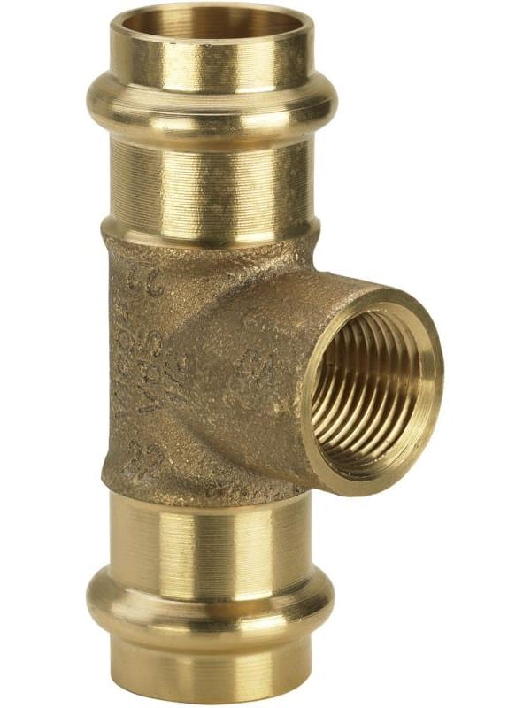 Viega - Sanpress T-Stück 361211 42 x Rp 1 x 42 mm, Rotguss oder Siliziumbronze, SC-Contur