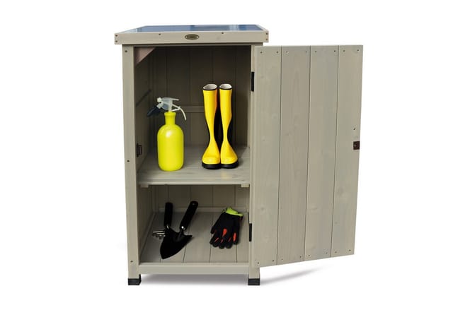 Gartenschrank ''Kompakt'' aus Holz, Grau, 45 x 45 x 91 cm - Habau