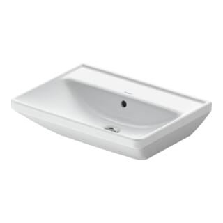 Duravit - D-Neo Waschtisch, 600x440mm, ohne Hahnloch, mit Überlauf,