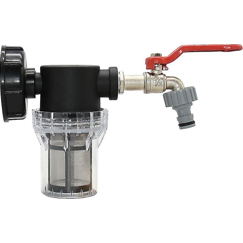 Adaptateur De Robinet De Réservoir D'Eau Ibc, Connecteur De Seau S60 Tonnes, Pompe D'Irrigation De Jardin, Filtre De Pistolet À Eau (3/4 Avec Interface De Tuyau En Plastique)