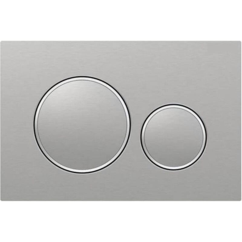 Plaque De Commande Wc Finition Métal Brossé – Revêtement Facile À Nettoyer – Dimensions 24,6x16,4cm – Pour Espaces Confinés