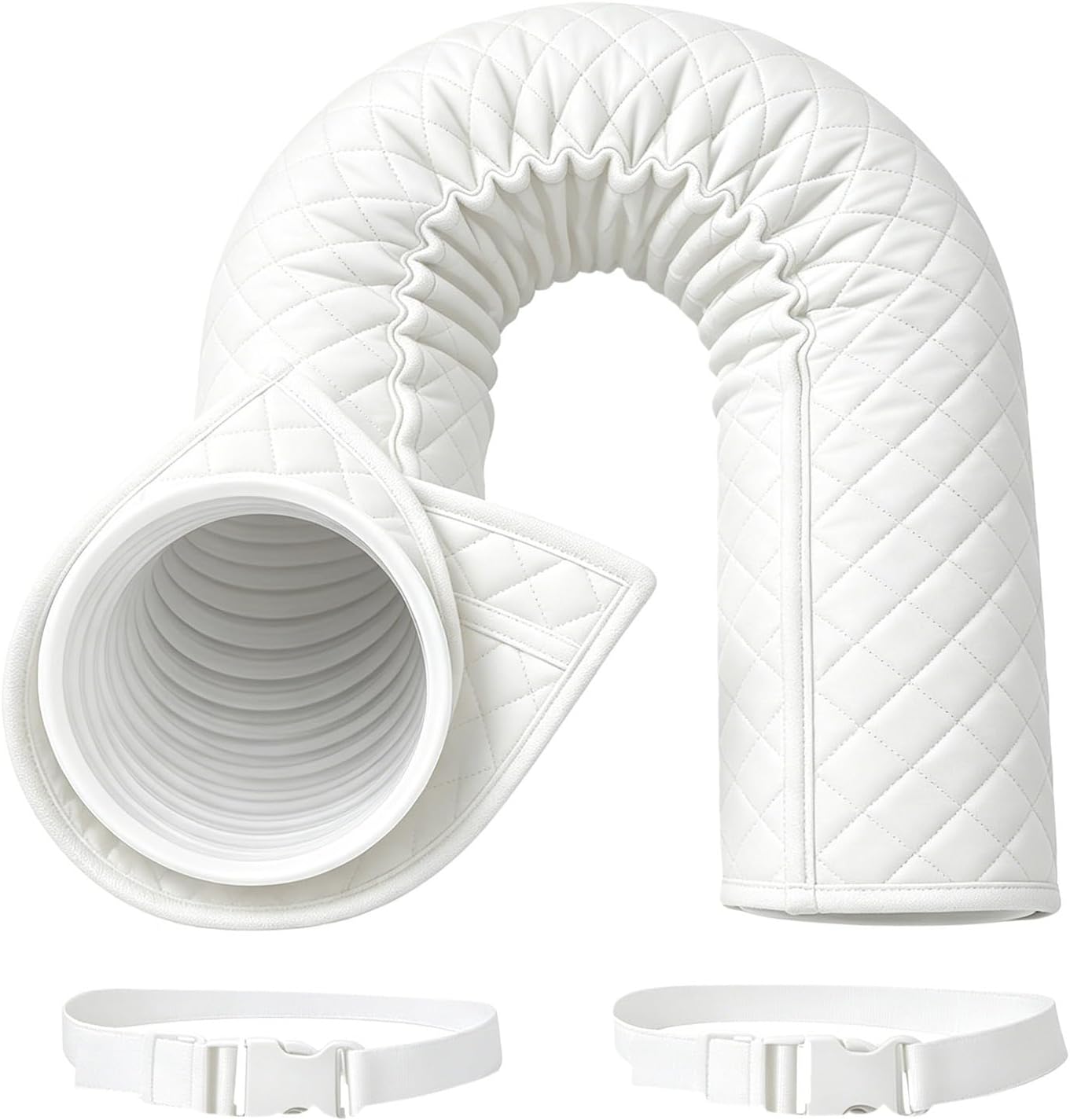 Générique Gaine Isolante Portable Ac - 150 X 52 Cm - Couvercle De Tuyau De Climatisation Manchon Thermique Pour Tuyau De Climatisation De Diamètre, Appartement,lieu De Travail,blanc