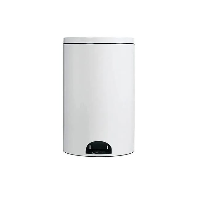 Rossignol - Abfalleimer 14 Liter Eloraweiß, Durchmesser 25cm, Höhe 38.2cm