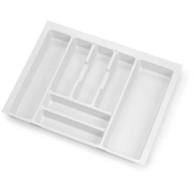 Besteckeinsatz Optima Vertex/Concept, Tiefe 500mm, Plattenstärkenstärke 16mm, Modul 600mm, Kunststoff, weiss - Emuca