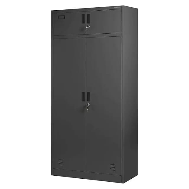 Jan Nowak Mehrzweckschrank C117 Aktenschrank Büroschrank Metallschrank Spint Schubladen abschließbar 185 cm x 90 cm x 50 cm - anthrazit