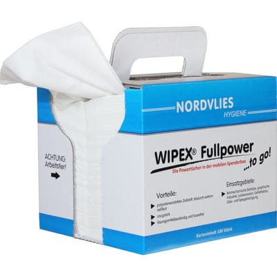 Putztuch Fullpower "TO GO' L.ca.380 mmxB.ca.320 mm weiß z-gefaltet