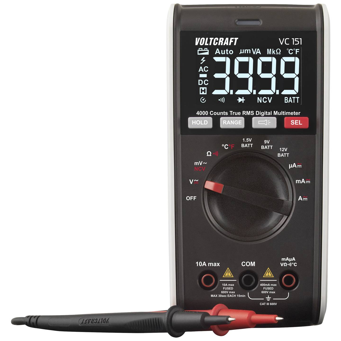[gebraucht] B-ware Voltcraft Hand-multimeter Vc151 Digital Cat Iii 600v True Rms 4000 Counts Gerät