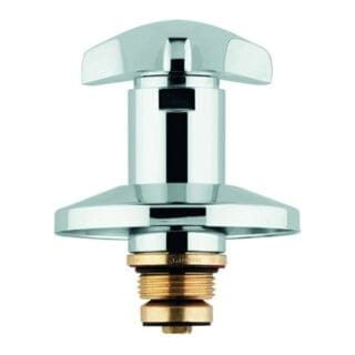 Oberteil, dn 20, für UP-Ventile 3/4', Trecorn-Griff, Schubrosette, Markierung Rot, Chrom - Grohe