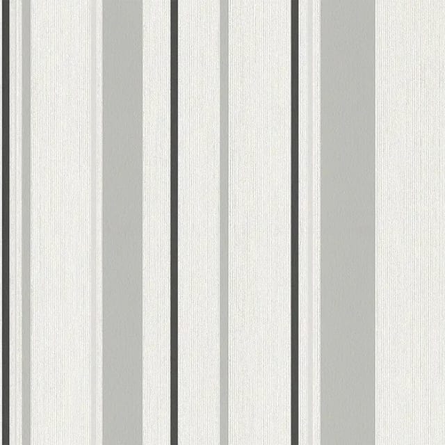 Rasch - Vliestapete 536256 Tapete Streifen Wellen 53 x 1005 cm rocknrolle Grau
