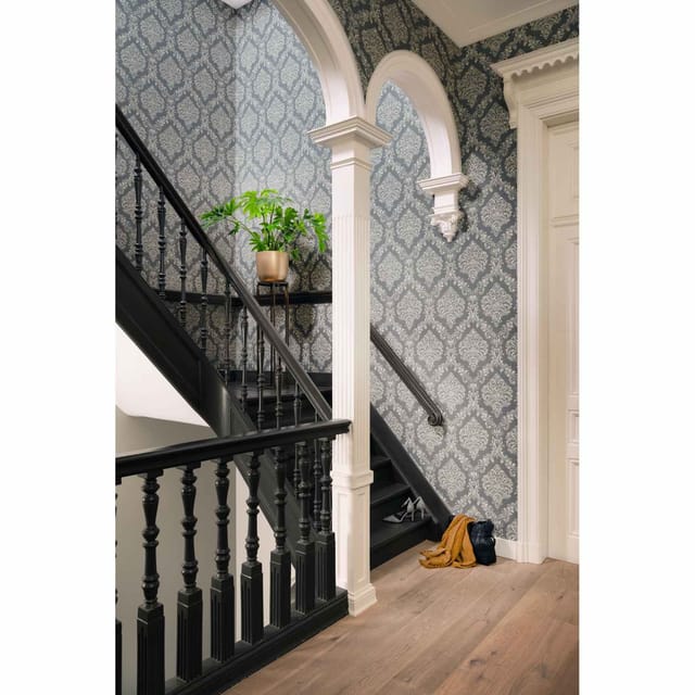 Rasch - Vliestapete 421156 Tapete Barock 53 x 1005 cm Saphira Grau