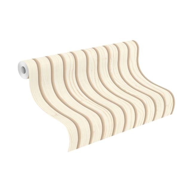 Rasch - Vliestapete 480214 Tapete Holz 53 x 1005 cm Salsa Beige