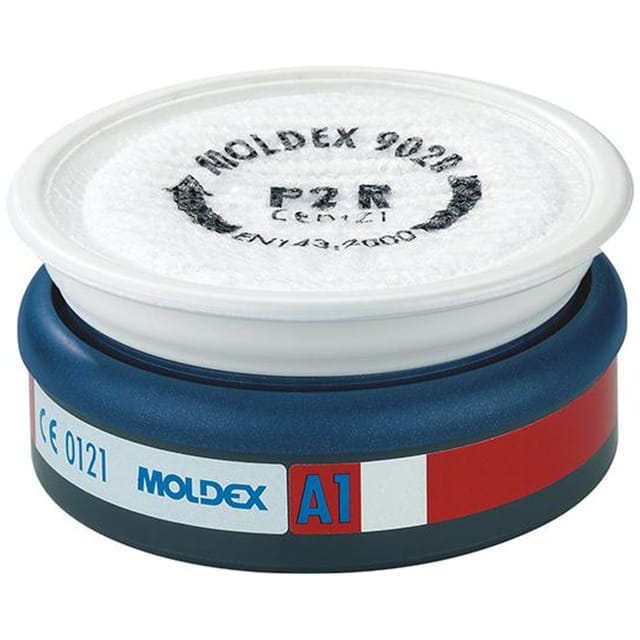 Kombifilter A1 P2 r, für Serie 7000 + 9000, EasyLock, organische Gase und Partikel 8 Stk - Moldex