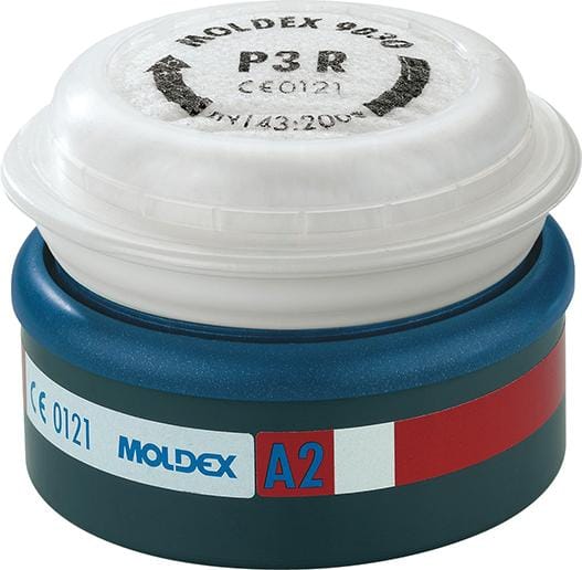 Kombifilter A2 P3 r, für Serie 7000 + 9000, EasyLock organische Gase und Partikel 6 Stk - Moldex