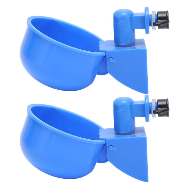 Automatische Geflügeltränke, 2-teilig, einfache Installation, rostfrei, blau, für Hühner- und Geflügelzuchtbetriebe