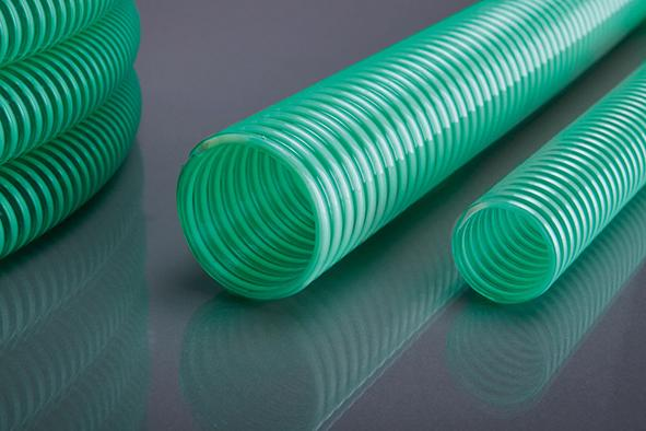 Heliflex - Saug-Druckschlauch 10, 38x3,2mm, 25m grün/ transparent apd