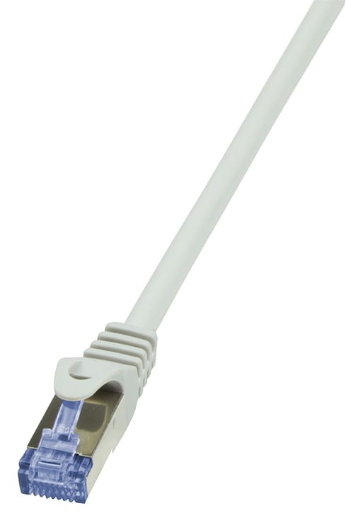 Patchkabel PrimeLine CAT.6A mit Cat.7 Rohkabel s/ftp grau 1m - Logilink