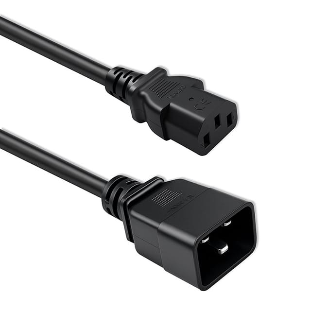 Qoltec IEC C20/C13 Strom-Verlängerungskabel 3x1,5mm² 1,2m